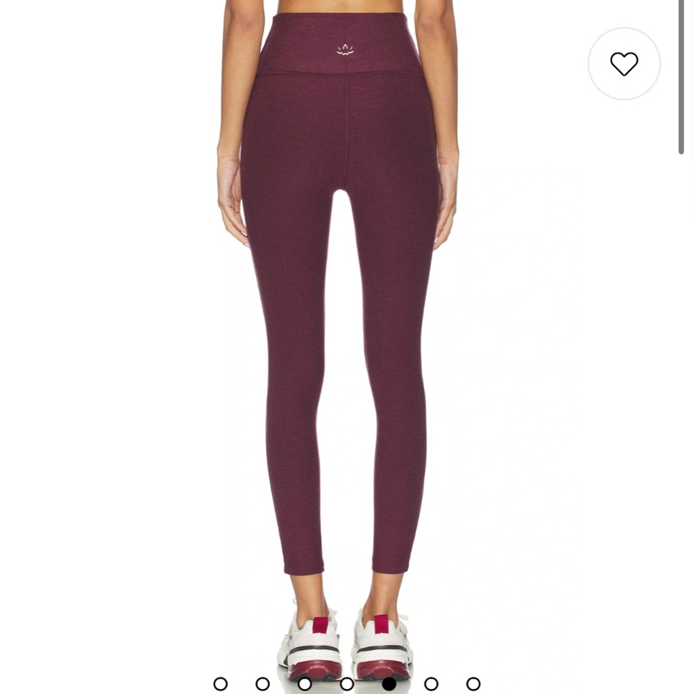NWT Beyond Yoga Set: Spacedye Ready Bra & Midi Legging Midnight Burgundy Heather - Picture 8 of 11
